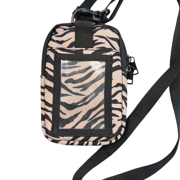Vans Zebra Print Call Waiting Phone Bag - Black and Tan - Picture 2 of 4